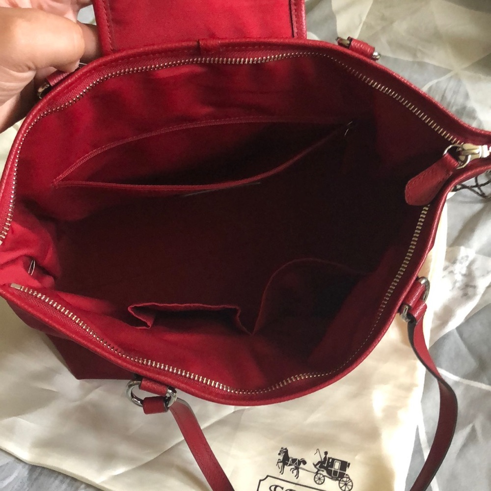 Coach signature red nylon tote - Picture 4 of 6